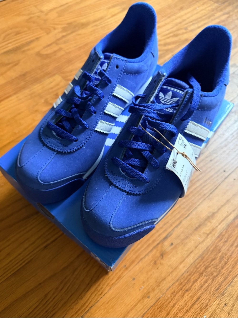 adidas Royal Blue Sneakers with White Stripes